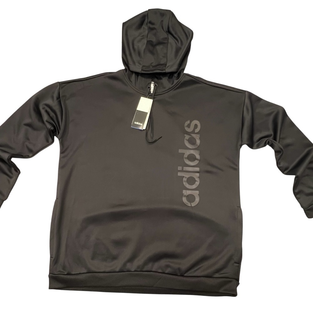 ADIDAS Sweatshirt Black Pullover Hoodie Jacket Size L,NWT Womens